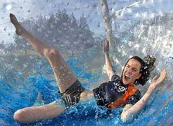 zorbing gets you wet