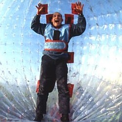 zorbing gets you wet